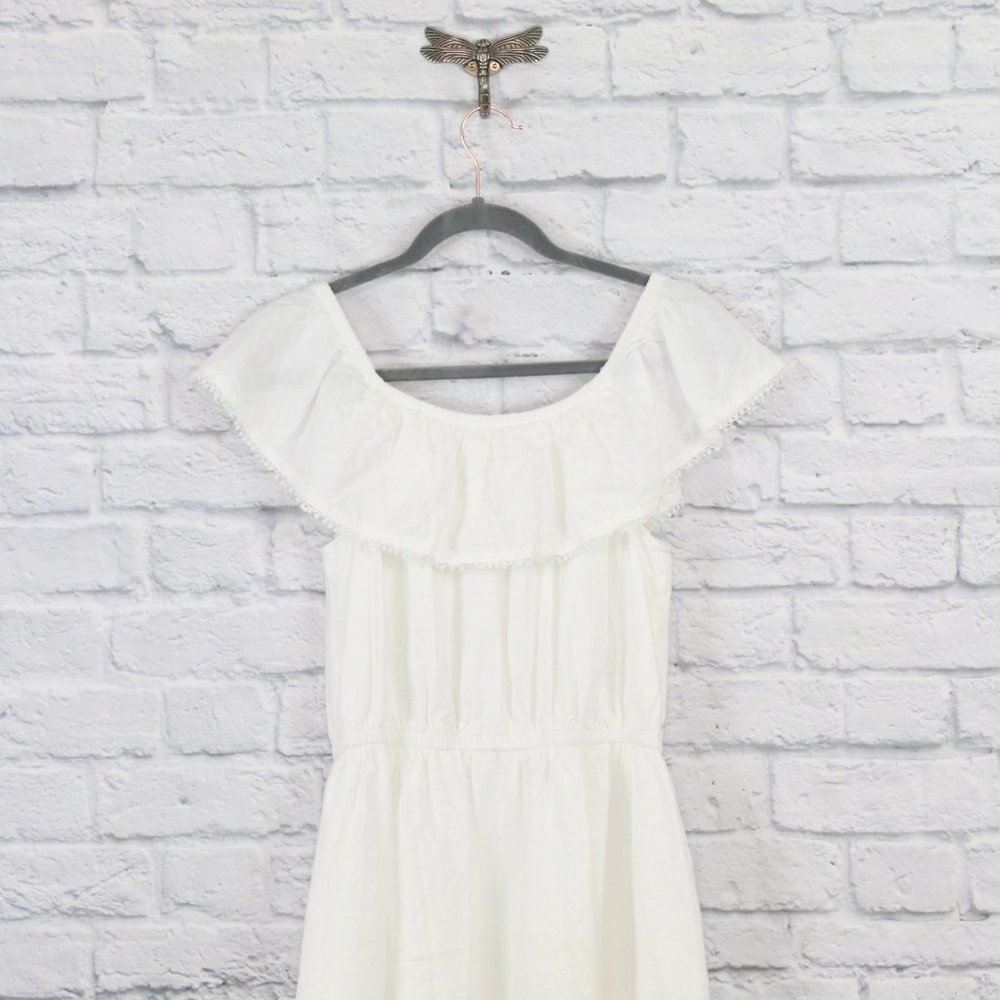 Cotton Ruffle Top Sleeveless Summer Dress Size M-L - Picture 2 of 11